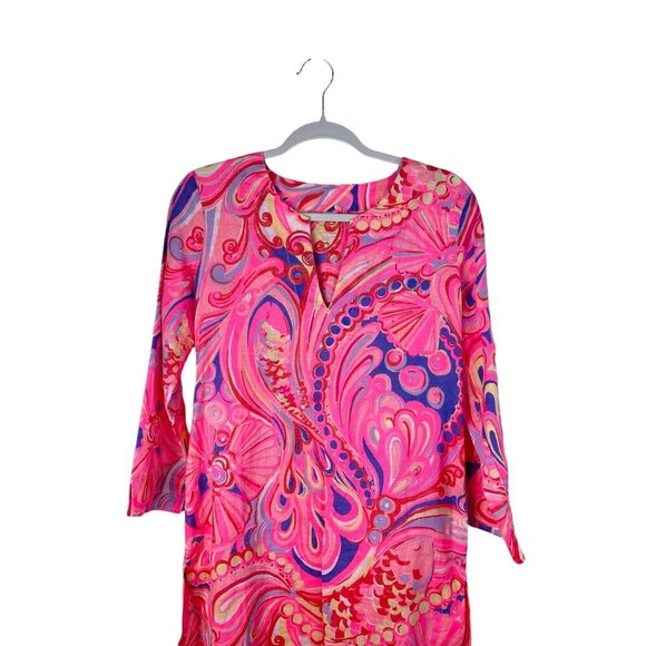 Lilly Pulitzer Linen Reef Retreat Tunic Top XS - Picture 3 of 11